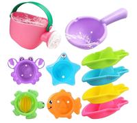 10 giocattoli acquatici per bambini, giocattolo per vasca da bagno a partire da 1 2 3 4 anni, giocattolo acquatico per bambini, regalo per ragazze e ragazzi