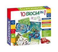10 Giochi in 1-10 Giochi di Società in un solo Box, Gioco dell'oca Carte Napoletane, Giochi di Logica Matematica da 6 anni