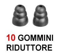 10 GOMMINI RICAMBIO AURICOLARI BLUETOOTH CUFFIE CUFFIA BIANCHI TAGLIA S