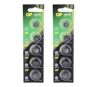 10 Gp CR1216 Batterie Litio 3V a Moneta Bottone DLl1216 BR1216 5bl Scadenza 2033