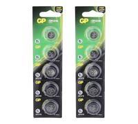 10 Gp CR1216 Batterie Litio 3V a Moneta Bottone DLl1216 BR1216 5bl Scadenza 2033