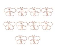 10 graffette decorative in metallo graffette in metallo segnalibro per documenti file foto carta rosa