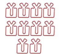 10 graffette decorative in metallo graffette in metallo segnalibro per documenti file foto carta rosa