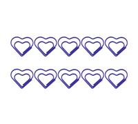 10 graffette in metallo a forma di cuore segnalibro colorato clip decorative graffette forniture scolastiche piccoli segnalibri