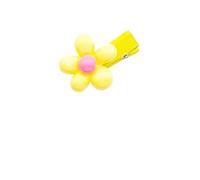 10 graziosi fermagli for capelli con fiori for ragazze - Accessori for capelli for bambini for frangette e capelli spezzati(Yellow flatclip)