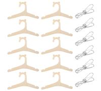 10 grucce appendiabiti per bambini, 6 mollette a secco, in legno, per bambini, accessori creativi per la casa