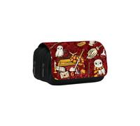 (10) Harry Potter Cartoon Pattern Double Layer Student Bag Storage Stationery