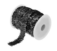 10 iarde 1,2" elastico paillettes 3 file paillettes piatte strisce paillettes