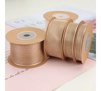 10 iarde/rotolo di organza trasparente beige, in tessuto di alta qualità per profumo di fiori, confezione C, fiocco, vacanze, matrimonio e decorazione per feste, San Valentino 2,5 cm,1 centimetro,4 ce