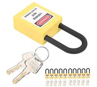 10 Imposta Lockout Tagout sicurezza lucchetto set, 38 millimetri di larghezza di blocco nylon Lucchetto blocco lucchetto con chiave di sicurezza Lucchetti per Lock Out Tag Out Stazioni(giallo)