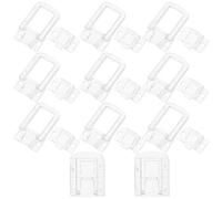 10 Impostati Fermo a Cerniera in Acrilico Trasparente | Chiusura Sicura per Porta e Finestra, Uso Versatile, Compatto, per Scatole e Piccoli Mobili
