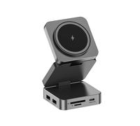 10 In 1 Docking Station In Lega di Alluminio con Ventosa Magnetica Hub di Ricarica Rapida Wireless Hub USB per Computer Esterno