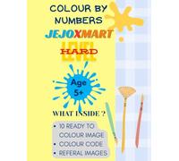 10 in 1 LEVEL HARD Colour By Numbers Book for kids and adults
