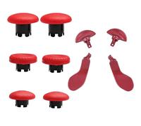 10-in-1 levette in metallo accessori per controller PS5 Dualsense Edge, 4 levette posteriori metalliche, pulsanti di riparazione con 6 joystick analogici per PS5 Dualsense Edge (rosso) [videogioco]