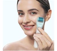 10-in-1 Microneedle Rolling System, rullo per microneedling viso, kit derma roller per massaggi, cicatrici da acne, anti rughe