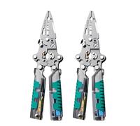 10-in-1 Multi-Function Electrician's Pliers Set - Wire Stripping Cutting Crimping Tools with Voltage Tester(2 Pack)