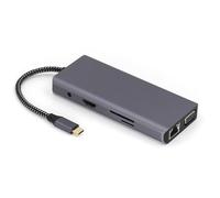 10 In 1 Tipo C Splitter Adattatore USB VGA Lettore di Schede TF Porta Multiplo 3.5mm Dock Station USB Per Notebook Laptop C Con Lettore di Schede TF