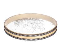 10 In Ocean Drum con perline di metallo e coperchio trasparente, percussione suono simile alla pioggia per bambini, telaio in legno per lezioni di musica, giochi naturalistici, divertimento falò