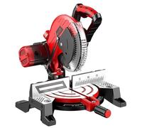 10-inch Compound Miter Saw, 60-Tooth, Single Bevel 0-45° with Extension Table, LED Precision Alignment, Angle Adjustable, for Wood, Composite Decking, Laminates(60T)