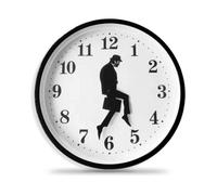 10 Inch Creative Walking Clock Wall Clock Living Room Humanoid Silly Walk Clock for Home Wall Decoration Ornament - NNIU
