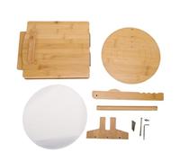 10 Inch Ergonomic Wooden Tortilla Press with Rotating Design 1-Pack Paper, Hand Held Dough Presser for Corn Tortillas Flatbread Wraps, Multi Purpose Easy Clean Kitchen Tool