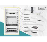 10 inch network bundle, including 12U cabinet, grey and various components