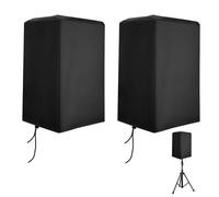 10 Inch Outdoor Speaker Cover 2 Pack Waterproof Dustproof UV Protection Oxford Audio Covers Studio Equipment Shield for PA DJ Powered Speakers Mounted on Stand Covers