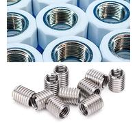 10 inserti filettati M10 su M8, manicotto filettato in acciaio inox da 12 mm, con fessura di taglio, dado riduttore in acciaio inox, filettatura rapida per automobili, turbine a vapore, attrezzature