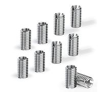 10 inserti filettati M8 su M6, elemento di fissaggio hardware interno 15 mm, maschio femmina, dado di riduzione in acciaio inox, strumento di riparazione hardware (10)