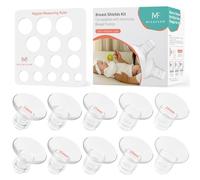 10 inserti flangiati per tiralatte da 13/15/17/19/21 mm per flangia/scudo da 24 mm, kit di dimensioni in silicone morbido - compatibili con Momcozy, Spectra, Medela, Elvie e la maggior parte delle