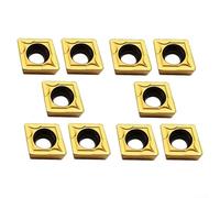 10 inserti in carburo CCMT09T308 per tornitura di tornio CNC, punte per utensili indicizzabili triangolari per semilucidatura di metallo, acciaio, taglio ferro nella produzione industriale