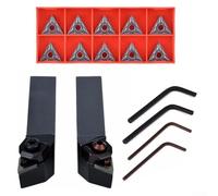 10 inserti in metallo duro TNMG160408 for portautensili WTJNR2020K16 + WTJNL2020K16, progettati for la lavorazione di acciaio e acciaio inossidabile