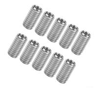 10 inserti riduttori filettati da M6 x 1,0 a M8 x 1,25, lunghezza 20 mm, per la riparazione di filettature in macchinari e processi di assemblaggio elettronico