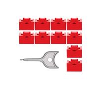 10 Inserti RJ45 con Serratura e Chiave, Spina di Rete Antipolvere, Migliora La Protezione Della Sicurezza Dei Dati per e Router, Rosso