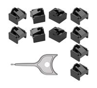 10 inserti RJ45 con serratura e chiave, spina di rete antipolvere, migliora la protezione della sicurezza dei dati per switch, router, nero