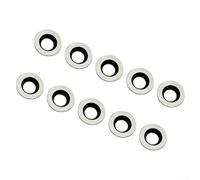 10 inserti rotondi in carburo Ci5 da 8,9 mm per utensili per tornitura del legno, frese di ricambio indicizzabili per cavità di tutte le dimensioni, diametro 0,34 pollici 0,65 pollici