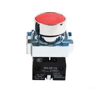 10 interruttori a pulsante momentanei da 22 mm, IP65, impermeabile, no unipolare, doppio lancio, verde e rosso, per pannelli di controllo della macchina da esterni resistenti (rosso)