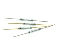 10 interruttori magnetici a induzione normalmente aperti da 14 mm, per elettronica, 5 V, 10 mA, durata elettrica, per IoT (piede argento - tubo verde)