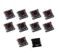 10 interruttori meccanici per tastiera, interruttori a chiave antipolvere a basso profilo, interruttori a chiave per STEELSERIES, per tastiere meccaniche Varmilo (marrone)