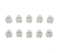 10 interruttori meccanici per tastiera TTC V2, prelubrificati, silenziosi, con stelo migliorato, per una digitazione fluida e silenziosa, compatibile con RGB (bianco)
