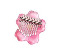 10 Keys Kalimba Cute Mini Musical Keyboard Transparent Cherry Blossoms Kalimbas Professional Fingers Piano Thumb Piano(Rose)