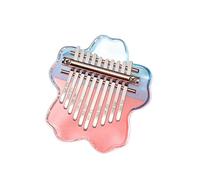 10 Keys Kalimba Cute Mini Musical Keyboard Transparent Cherry Blossoms Kalimbas Professional Fingers Piano Thumb Piano(Pink)