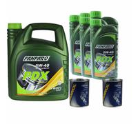 10 L FANFARO Olio Motore PDX 5W40 API SN/SM/CF Olio Motore 2xMANNOL Flush Motore
