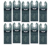 10 lame da taglio per legno grezzo TopsTools FA35J_10 da 10 x 35mm compatibili con il multiutensile Dewalt Stanley Black and Decker Bosch Fein (non StarLock) Makita Parkside Ryobi Worx Workzone