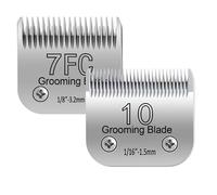 10 lame di ricambio da 1,5 mm e 7FC da 3,2 mm, lame di ricambio per toelettatura animali domestici, lama rimovibile compatibile con tagliacani andis/wahl/Oster
