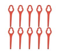 10 lame for tosaerba in plastica for Aldi Ferrex FAR 20-1 20V/40V decespugliatore a batteria 95mm for giardino, cortile, vita all'aperto(Red)