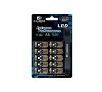10 Lampada Led T10 W5W Canbus 12V 3 SMD 3030 Blue + Leva Rimozione Antigraffio