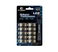 10 Lampada Led T10 W5W Canbus 12V 5 SMD 5050 Blue + Leva Rimozione Antigraffio