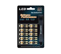 10 Lampada Led T10 W5W Canbus 12V 5 SMD 5050 Rosso + Leva Rimozione Antigraffio