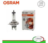 10 LAMPADE H4 OSRAM ORIGINAL 12V 60/55W 3200 K Lampadina Fari Auto Moto - 64193